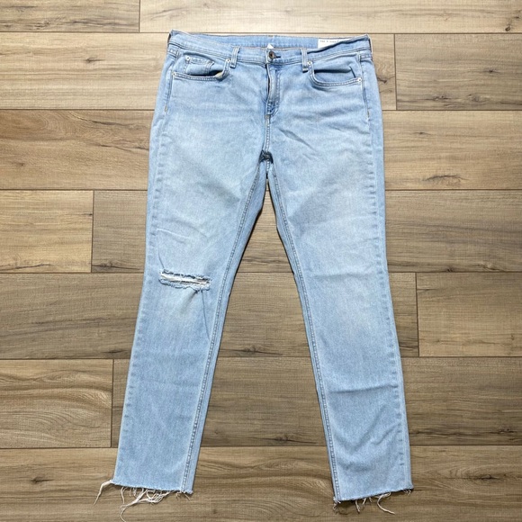 Rag & Bone Womens Dre Slim Fit Boyfriend‎ Jeans Glena Light Wash Size 32 - Picture 1 of 15